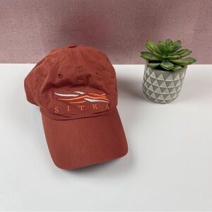 Sitka Gear Red Orange White Hat 100% Cotton Outdoor Men